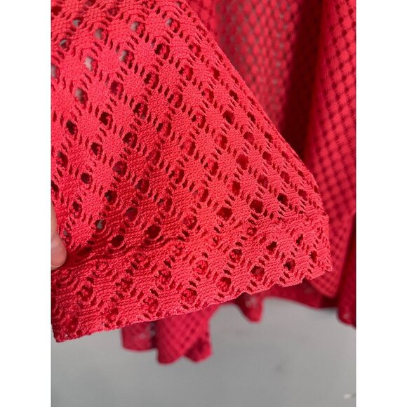 Slinky Brand Top Women L Pink Cardigan Preppy Classic Boho Western Mature Argyle - Picture 3 of 9